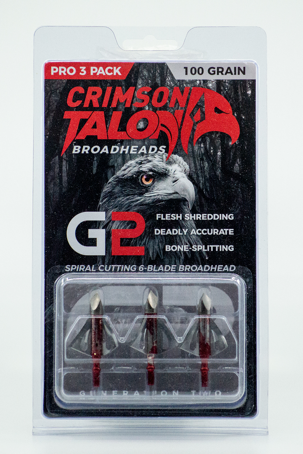Pack of 3 Crimson Talon Broadheads G2-100-grain